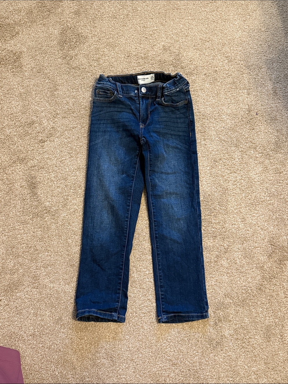 abercrombie kids Dark Blue Straight-Leg Jeans 7/8